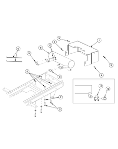 Engine Mounting And Muffler Mfg Date K016 And Before Diagram and Parts List for GT2550 K015-K018-14A2E7P710 Cub Cadet Lawn Tractor